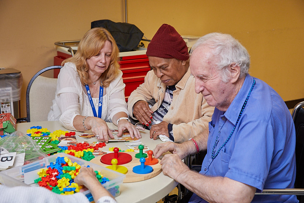 Elderly people getting amputation rehabilitation at Fairview Rehab & Nursing Home in Foresthills NY