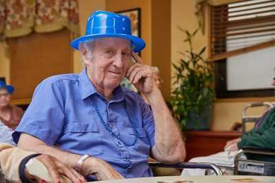 Fairview resident Charles Gervasi enjoying his time at Fairview Rehab & Nursing Home Foresthills Queens, NY