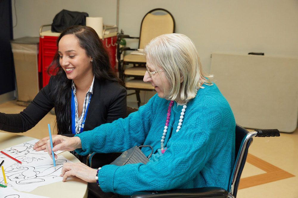 Recreation Activity women suffering from rheumatoid arthritis getting quality treatment from Fairview Rehab & Nursing Home in Foresthills Queens, NY