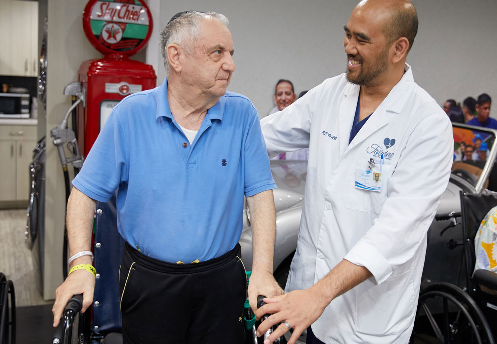 Physical Therapy in Queens NY Elderly man getting physical therapy in queens, ny