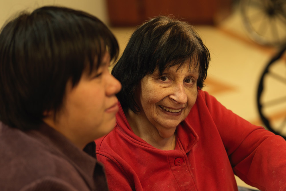 Rehab for Obstructive Pulmonary Disease Senior woman suffering from obstructive pulmonary disease going through rehab.