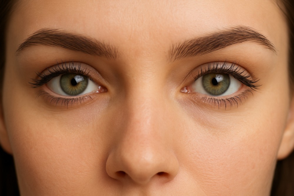 Arthritis and Vision Close-up of a woman’s eyes and facial features, representing the connection between arthritis and vision health concerns.